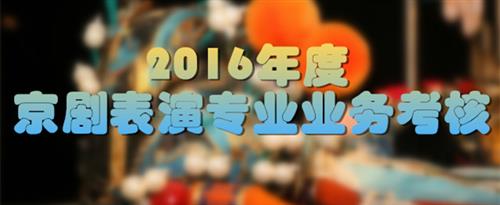 中国操逗A片在线国家京剧院2016年度京剧表演专业业务考...